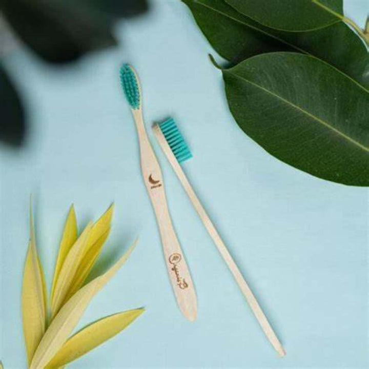 Neem Wood Medium Bristle Toothbrush With Free Stand | Pack Of 2