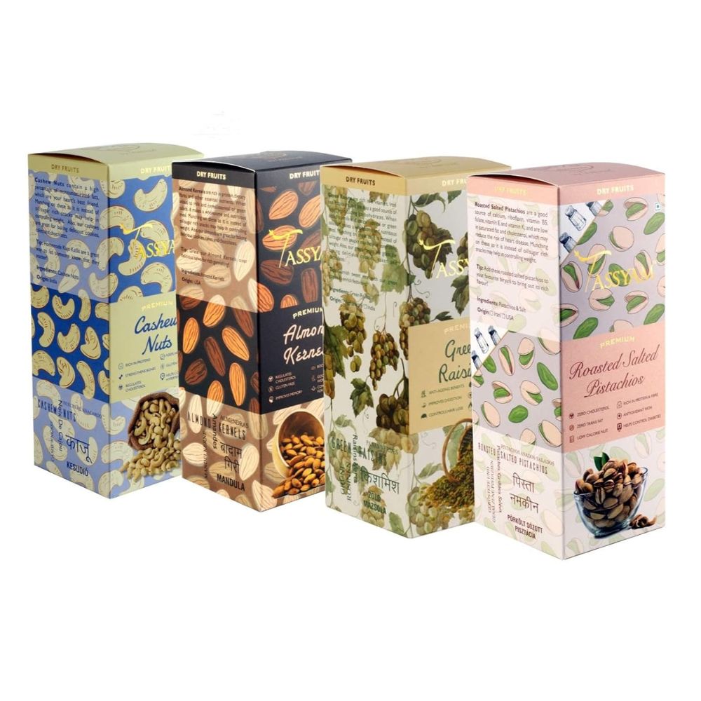 Dry Fruit Gift Set | Assorted Dry Fruits | Healthy Gifting | Box Of 4