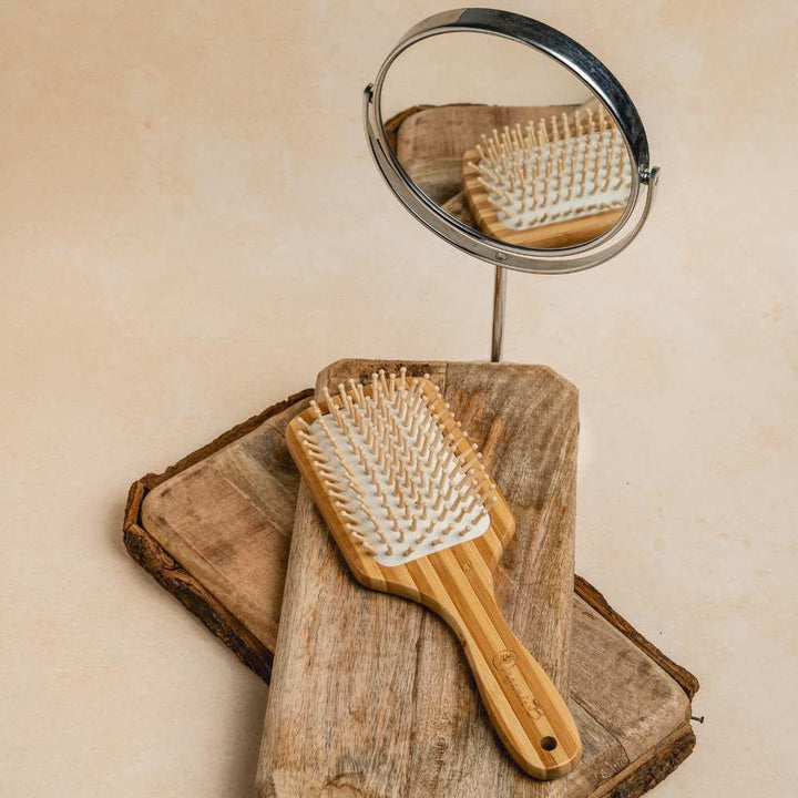 Large Size Paddle Brush With Fine Bristles