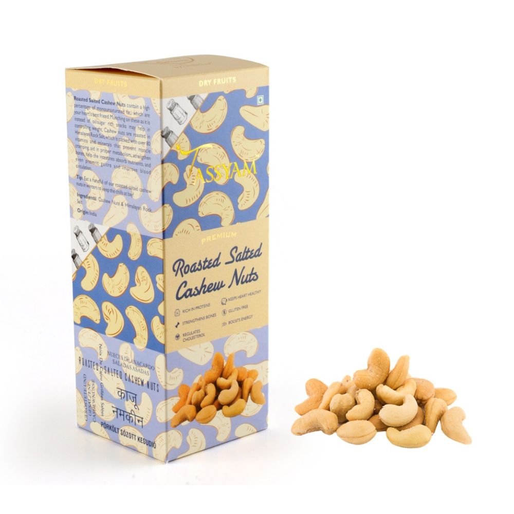 Roasted Salted Cashews | Namkeen Kaju | Heart Friendly Fat | 200 GM