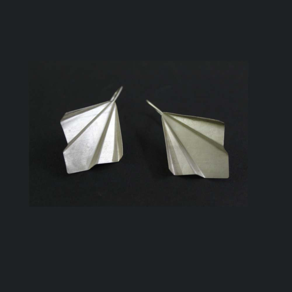 Origami Inspired Front-Fold Earring | Sustainably Luxurious | Hand-Crafted 925 Silver | Pure