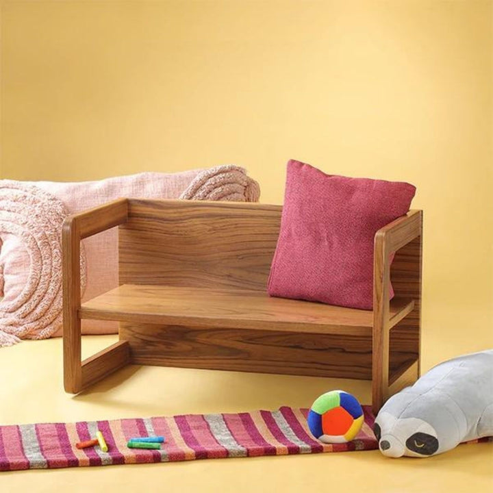 Petit Cube Kids Bench | Premium Teak Wood | Hand-Crafted