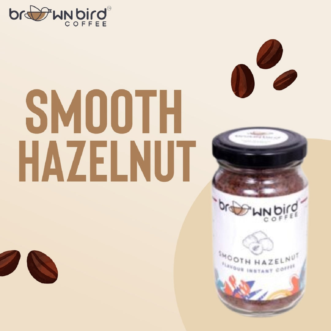 Smooth Hazelnut Instant Coffee | Gluten Free | Vegan | Reusable Glass Jar