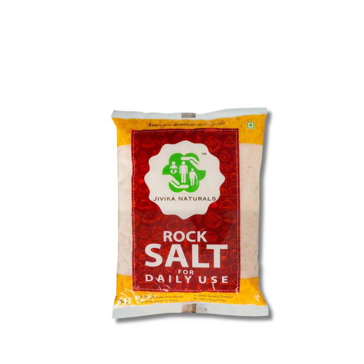 Rock Salt | Fine Grain | Natural | Essential Mineral Rich | Pure | Aging Care | Pouch of 1000 GM