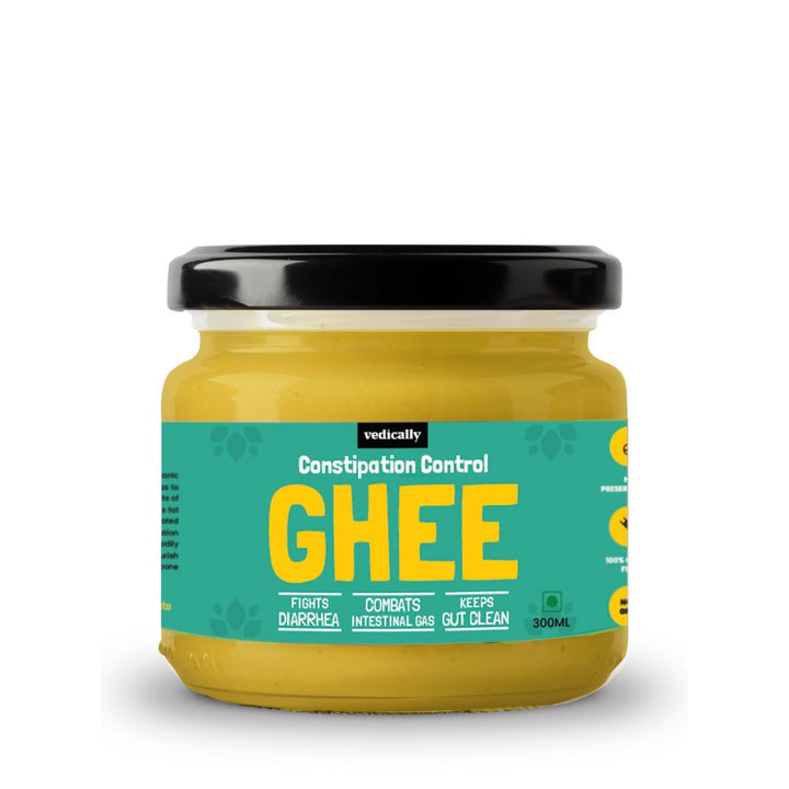 Constipation Control Ghee | Bilona Churn | No Trans Fat | Pure | Organic | Glass Jar of 300 ML