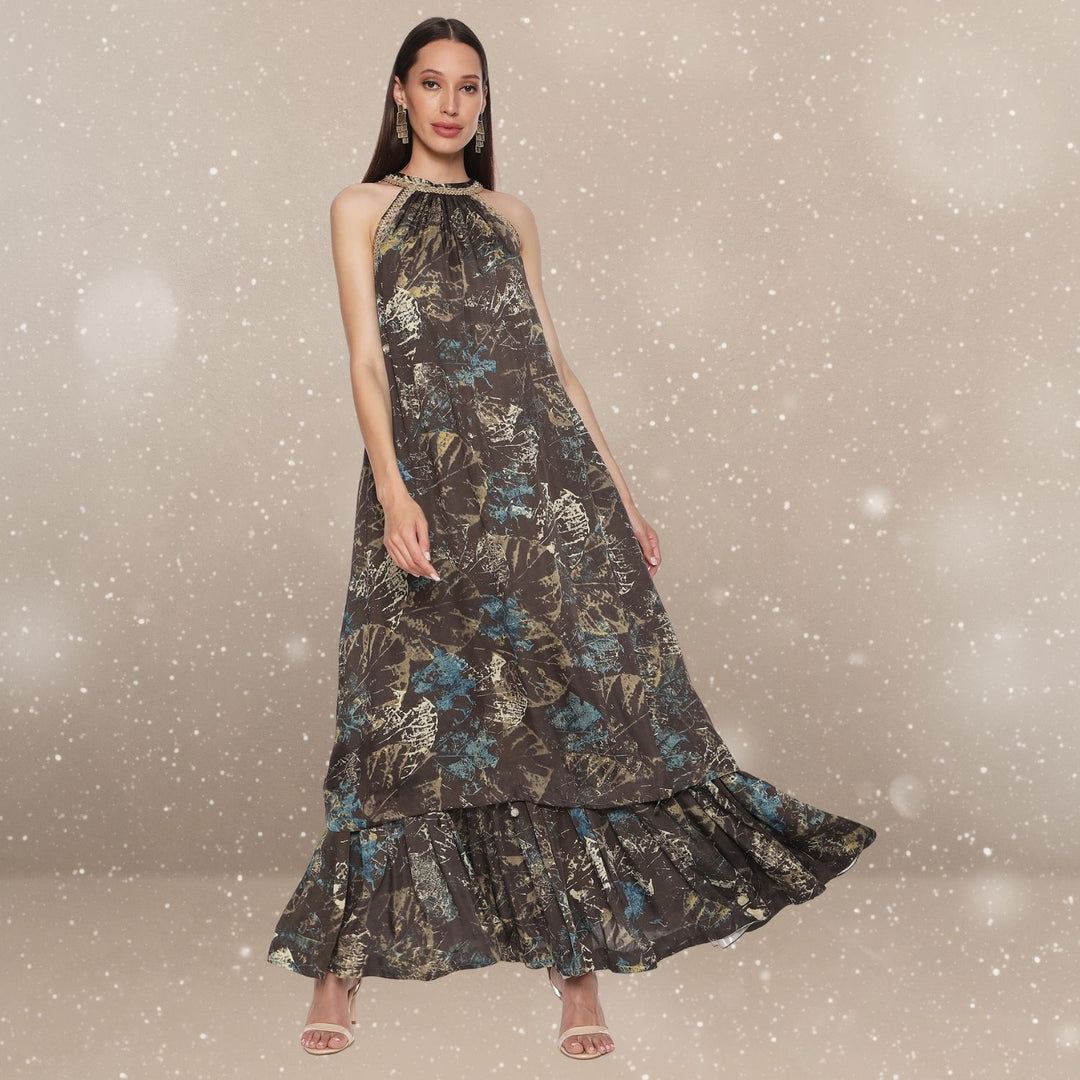Valeria Ajrakh Maxi Dress | Free-Flowing | Glamorous Gaze | Sophistica MijhoIndia Valeria Ajrakh Maxi Dress | Free-Flowing | Glamorous Gaze | Sophistica MijhoIndia