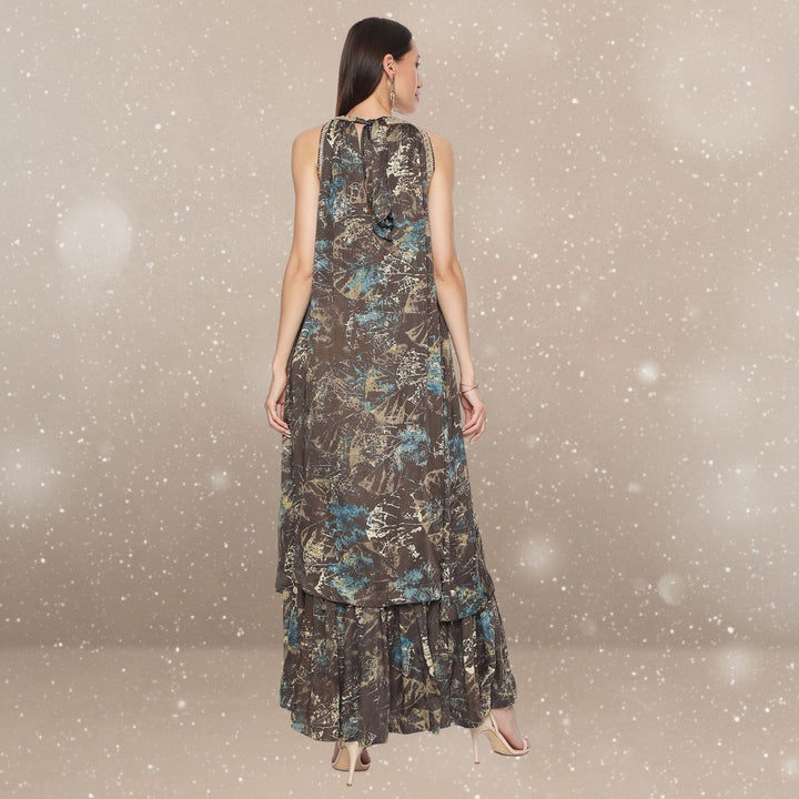 Valeria Ajrakh Maxi Dress | Hand-Block Print | Glamorous Gaze