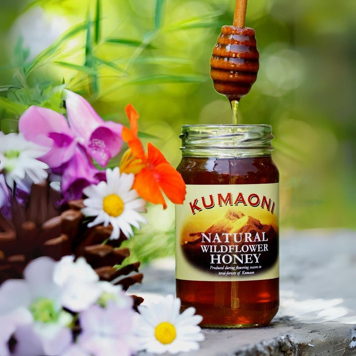 Natural Wildflower Honey | Pure & Raw | Cruelty Free | Himalayan Produce | 250 ML Bottle 