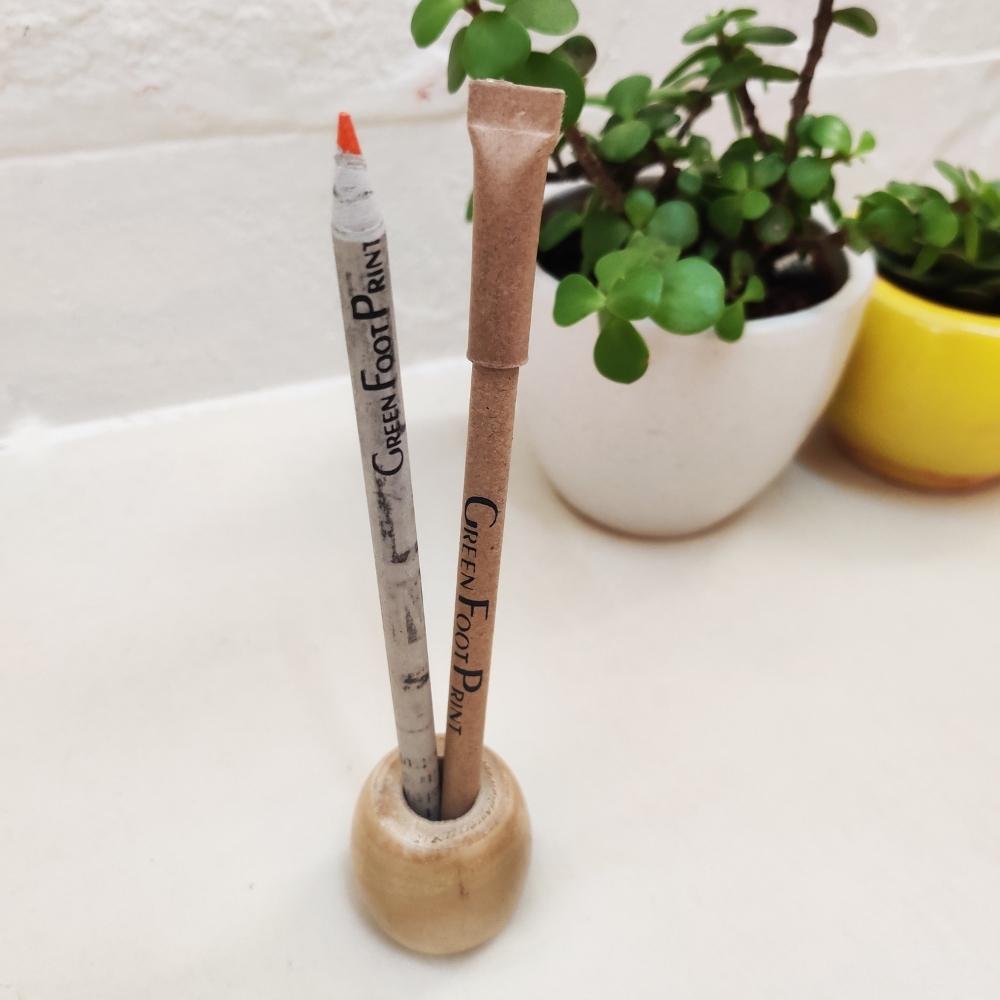 Wooden Holder For Toothbrush | Handcrafted | Eco Friendly | Pack Of 2