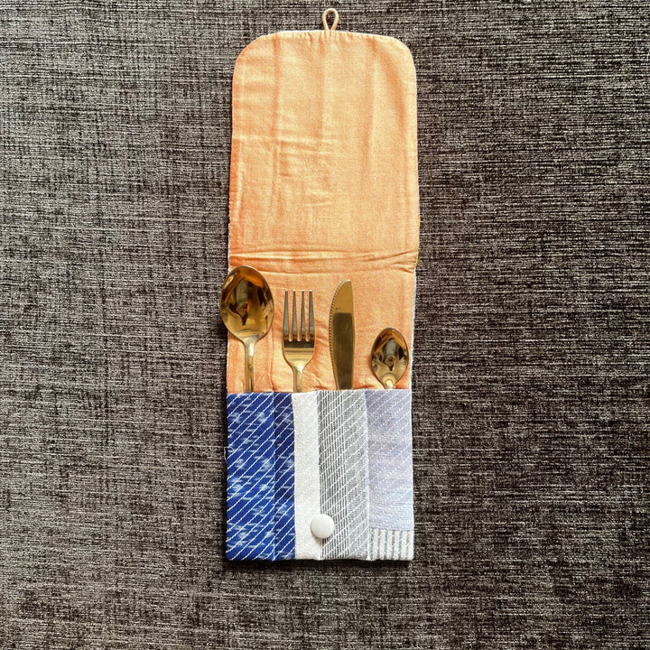 Flap Open Cutlery Pouch | Hand-Crafted | Multi Coloured