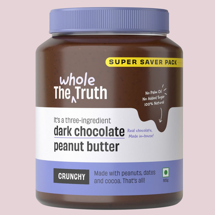 SUPERSAVER Breakfast Combo - Dark Chocolate Peanut Butter Crunchy (925g) + Choco Fruit Crunch Muesli (750g) - With Real Chocolate - No Added Sugar - No Preservatives