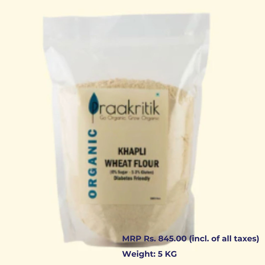 Organic Khapli Wheat Atta  | Gluten Free | Diabetics Friendly | High Fiber