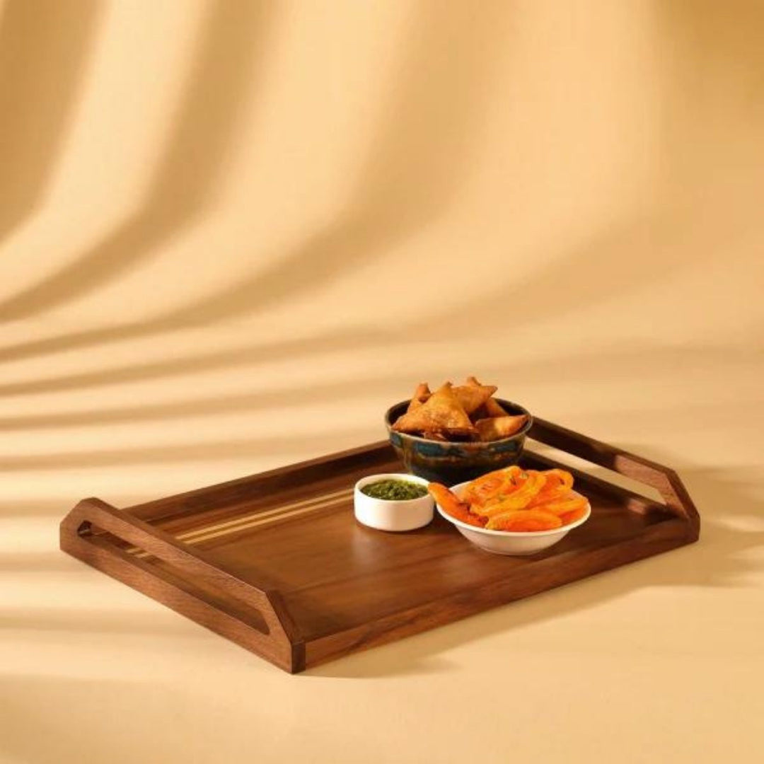 Grado Serving Tray | American Walnut Wood | Hand-Crafted | Large -16 Inch