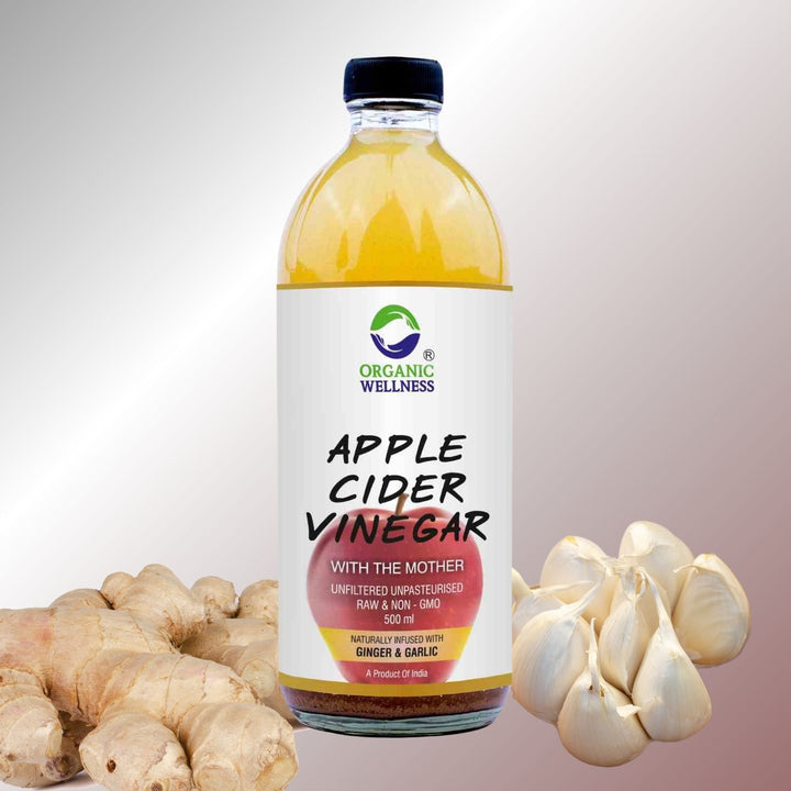 Apple Cider Vinegar with Mother, Ginger & Garlic | Organic & Natural | 500 ML