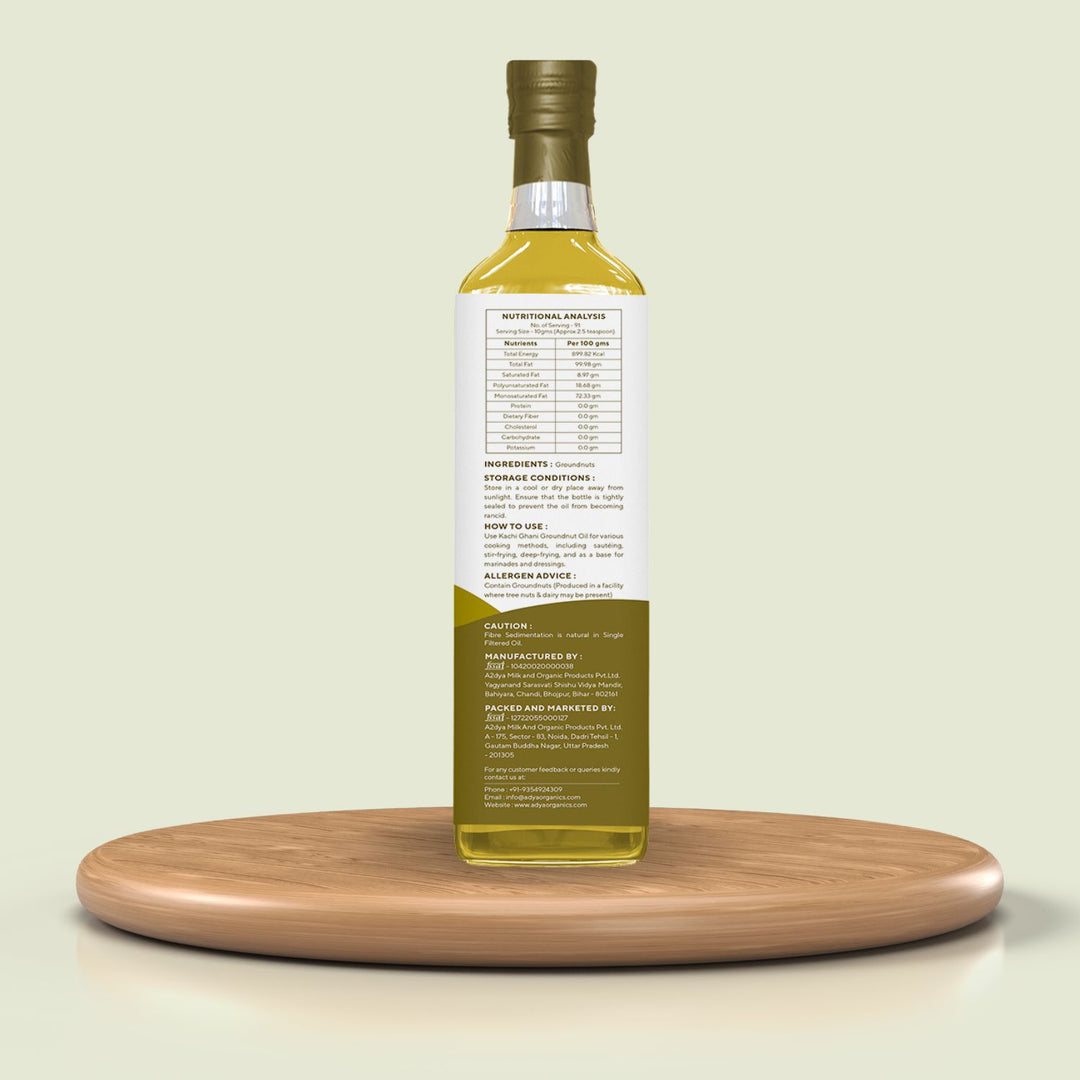  Woodpressed Kachi Ghani Groundnut Oil | 100% Natural | No Preservatives