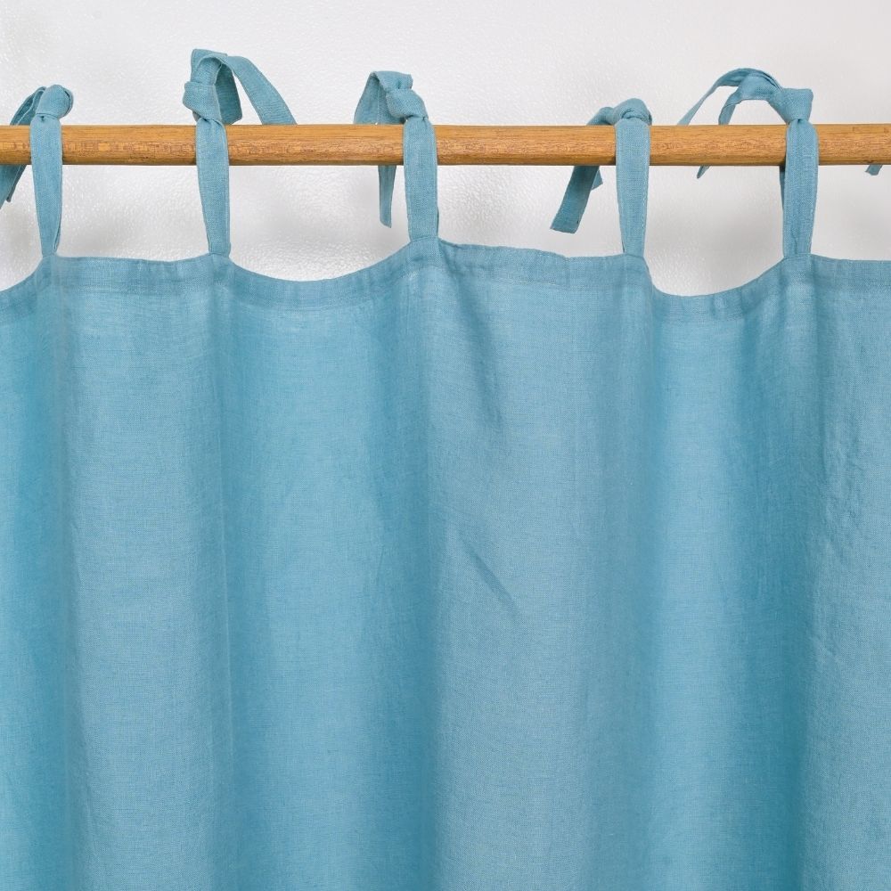 Breathable Linen Curtains | Easy Wash | Thread Work Edge Finish | Utter Soft