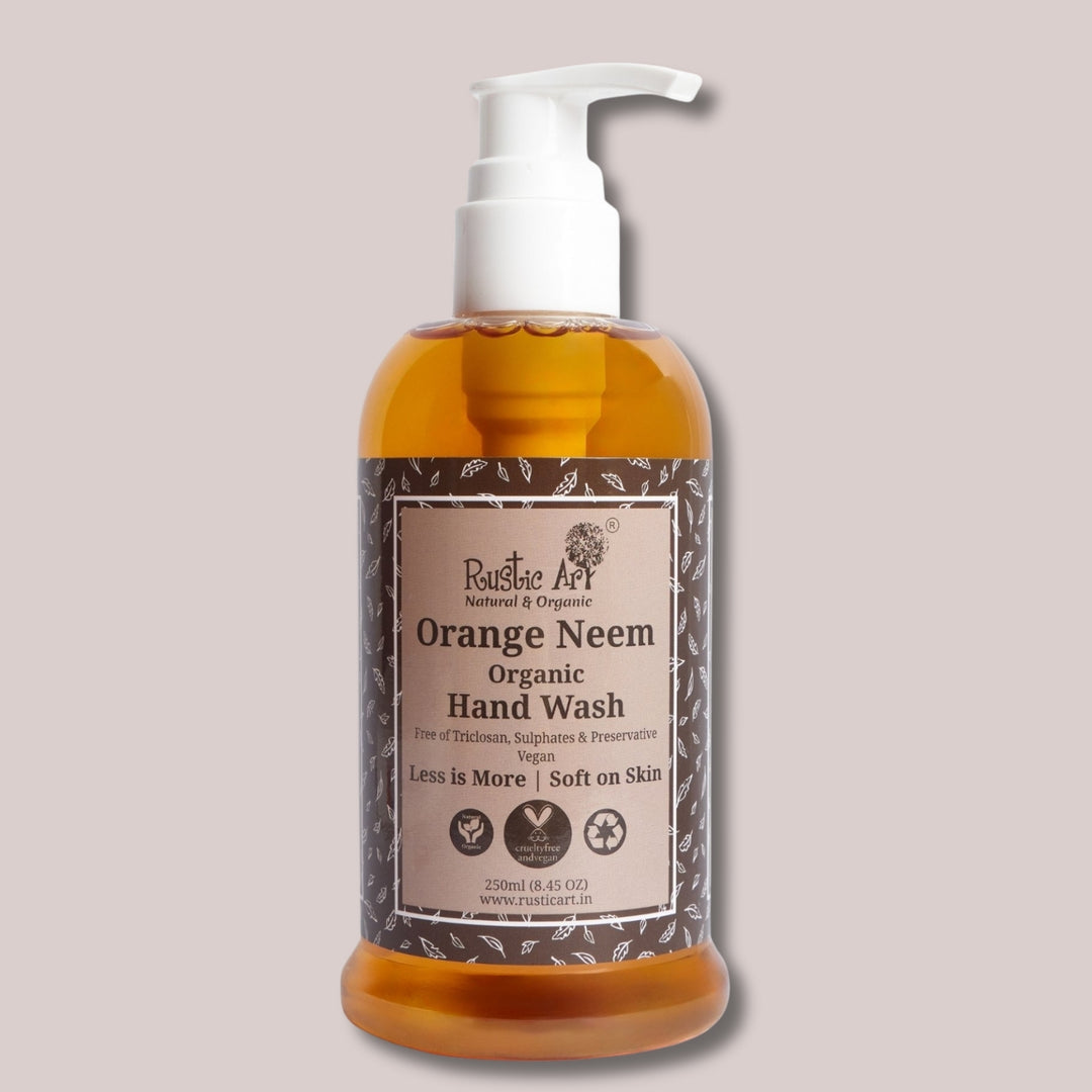 Orange Neem Hand Wash | Free of Harsh Chemicals | Biodegradable | Soft on Skin 