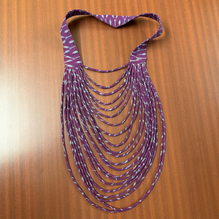 Magenta Ikat Necklace For Women | Boho Look | Multi Strands | Exquisite Design 