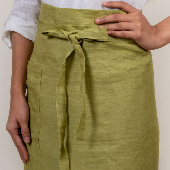 Half Apron With Big Pockets | Hemp Fabric | Usable for Long Hours | Unisex | Sold Colours