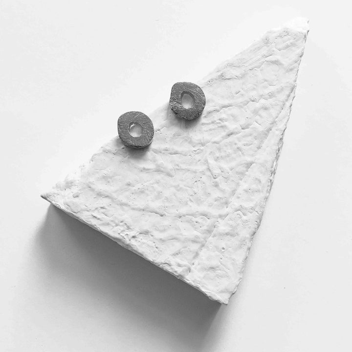 Gorria Studs | Silver Finish Brass Earrings | Hand-Crafted | Sustainable