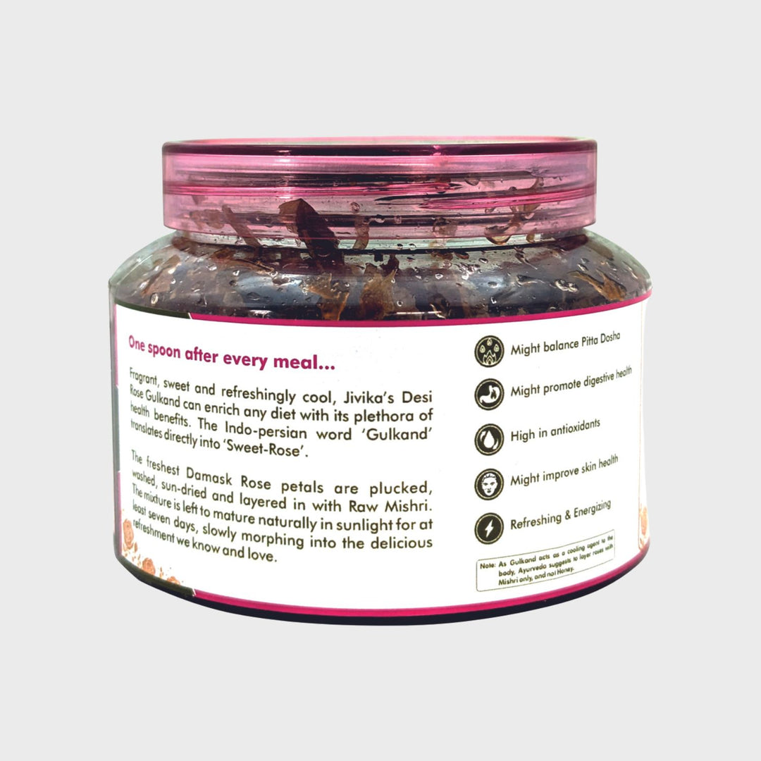 Desi Rose Gulkand | Natural | Flavoured Superfood | Skin Care | Detoxify | Glass Jar 400 GM