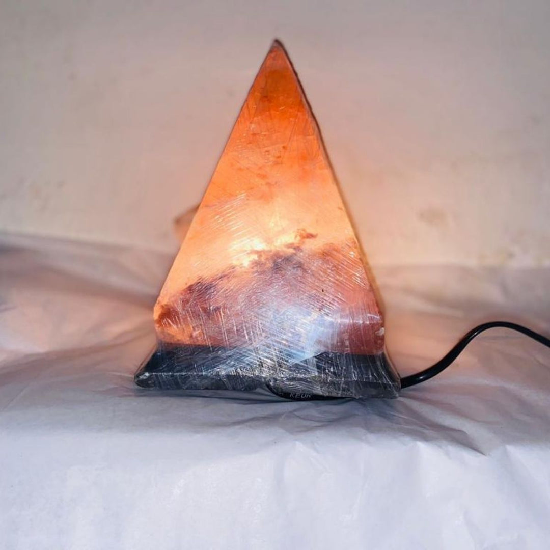 Pyramid Himalayan Salt Lamp | Authentic | Ion Balancing | Hand-Crafted