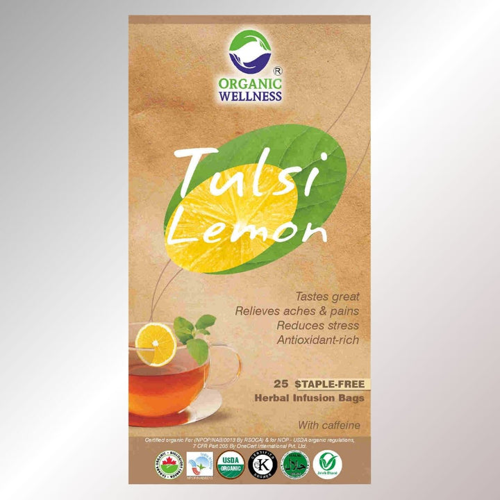 Tulsi Lemon Tea | Refreshing & Nurturing | Organic | 25 Staple-Free Tea Bags