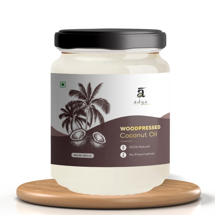 Wood Pressed Coconut Oil | Vegan and Organic | Versatile Usage | 500 ML