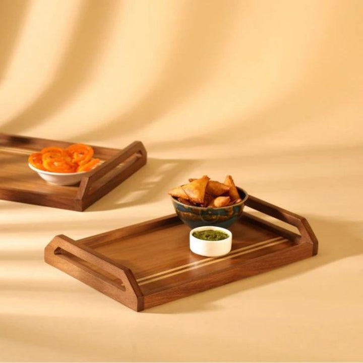 Grado Serving Tray | American Walnut Wood | Hand-Crafted | Medium -13 Inch