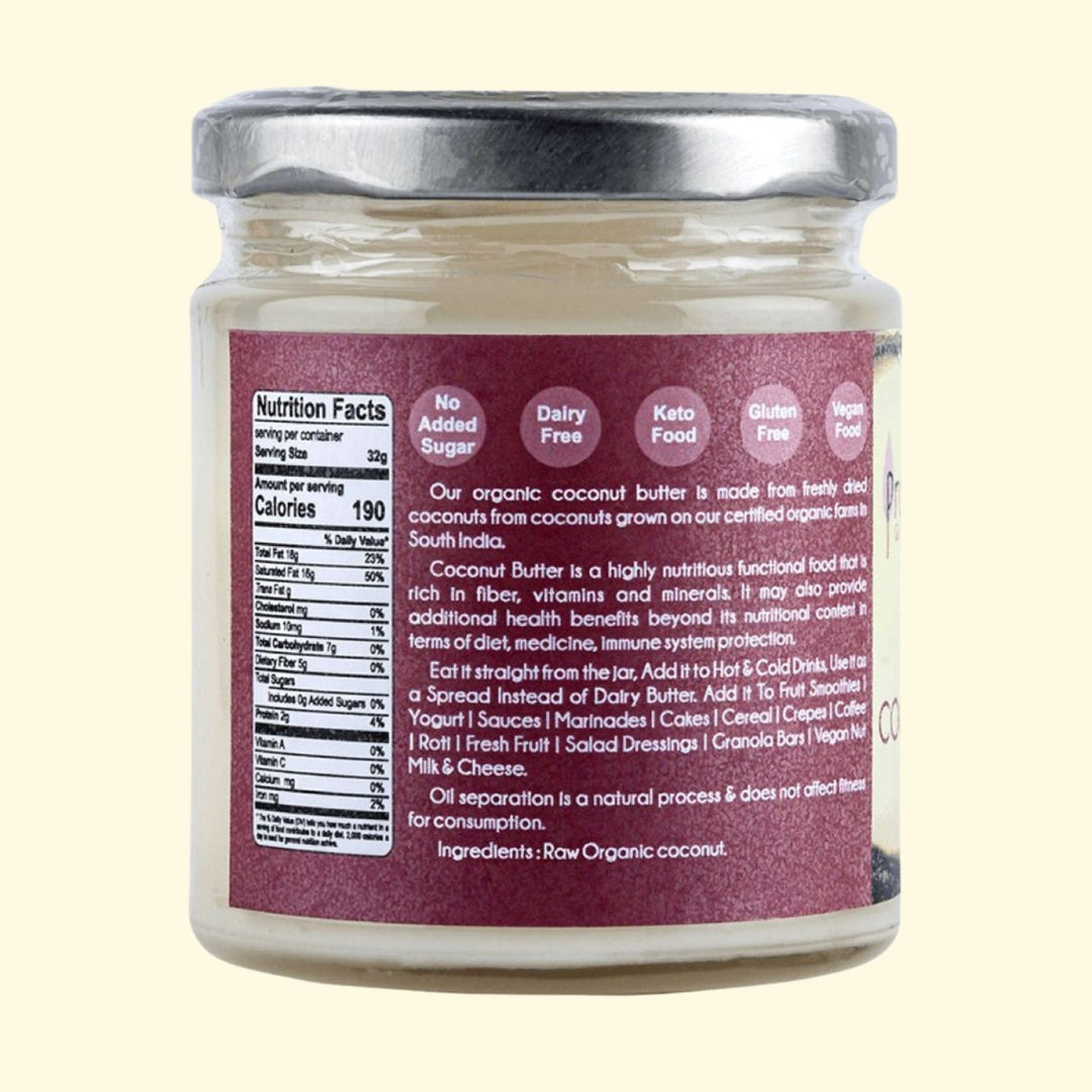 Raw Coconut Butter | Certified Organic | Rich in Vitamins and Minerals | 200 GM