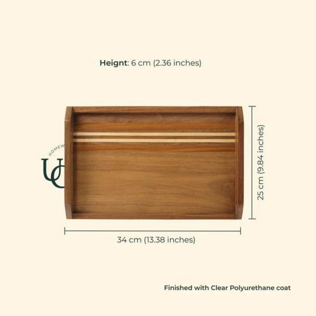 Grado Serving Tray | American Walnut Wood | Hand-Crafted | Medium -13 Inch