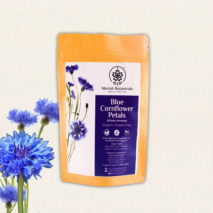 Organic Blue Cornflower | Shadow-Dried | Eye Puffiness | Sensitive Skin | 50 GM