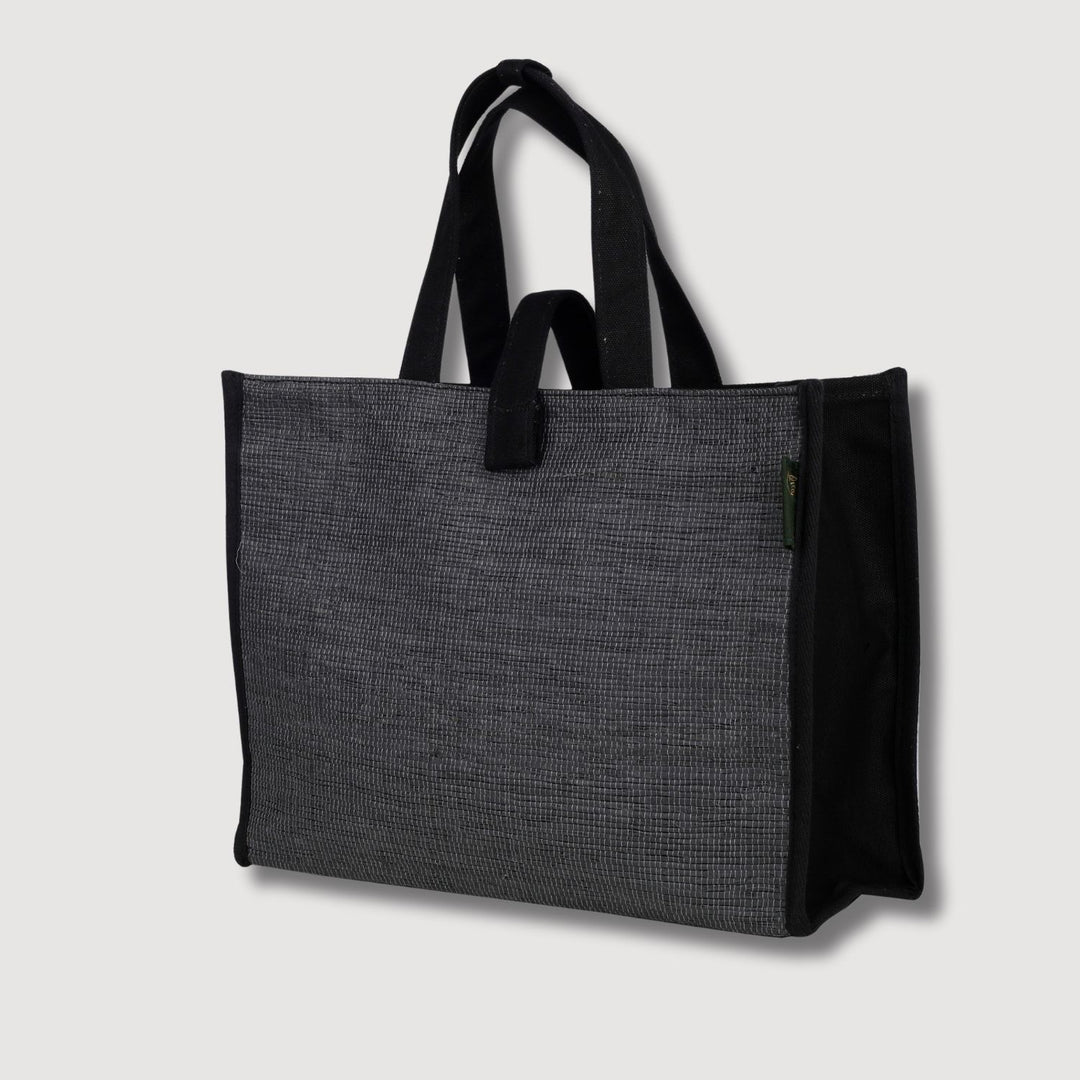 Black Tote Bag | Up-cycled | Classic Style | Hand-Crafted | Eco-Style