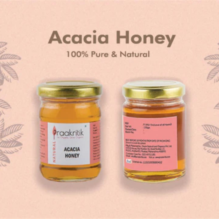 Acacia Honey | 100 % Pure, Raw & Natural | Antibacterial | Certified Organic