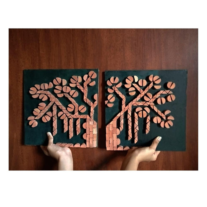 DIY Wall Art, Miniature Terracotta Bricks DIY Set,  Handmade,  Gift Pac,  Banyan Tree