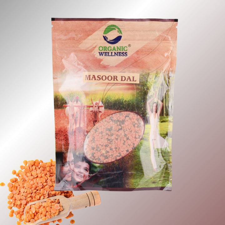 Masoor Dal | Split & Dehusked Red Lentil | 100% Organic & Unpolished | 450 GM