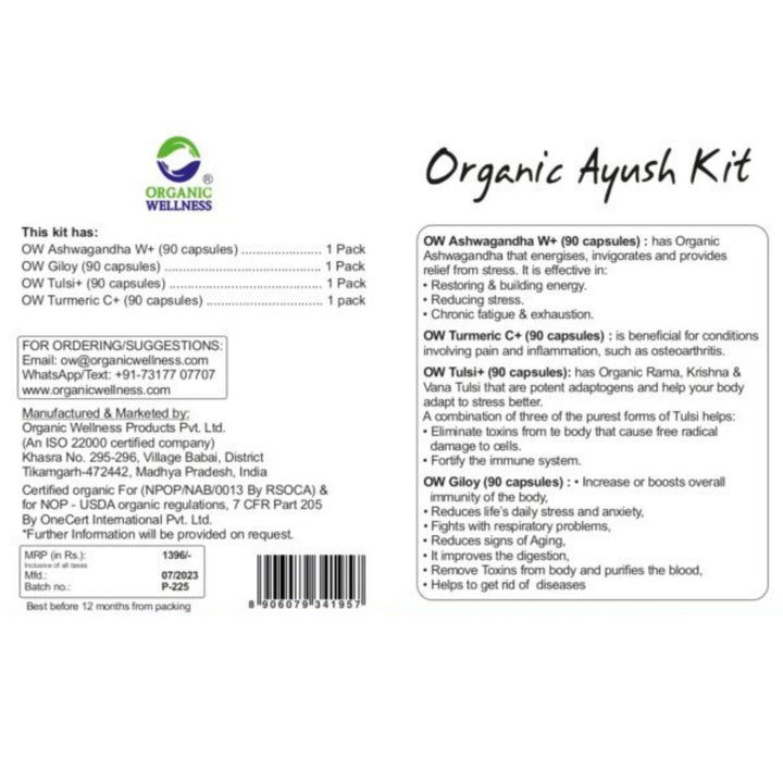 Ayush Kit | Certified Organic | 100 % Vegan | Disorders | Benefits | Pack of 4