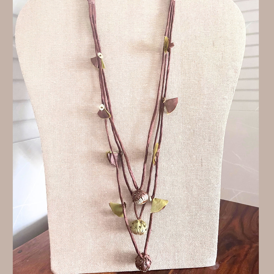 Brown And Green Necklace For Women | Hand Crafted | Earthy & Artistic | Chic