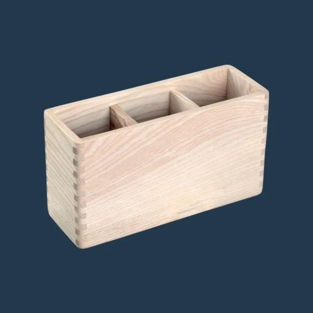 Cresta Cutlery Caddy | Canadian Ash Wood | Hand-Crafted | 8 Inch