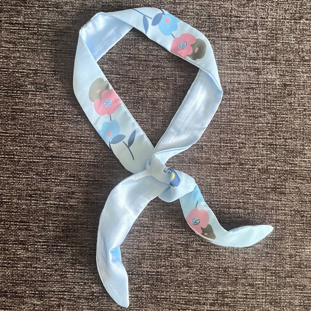 Free Size Headband For Women | Tie-it-Yourself | Ice Blue | Easy Wear