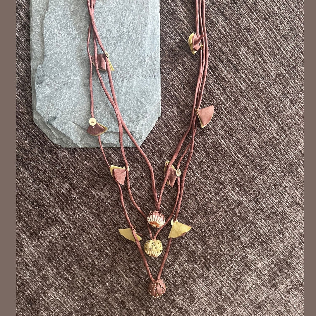 Brown And Green Necklace For Women | Hand Crafted | Earthy & Artistic | Chic