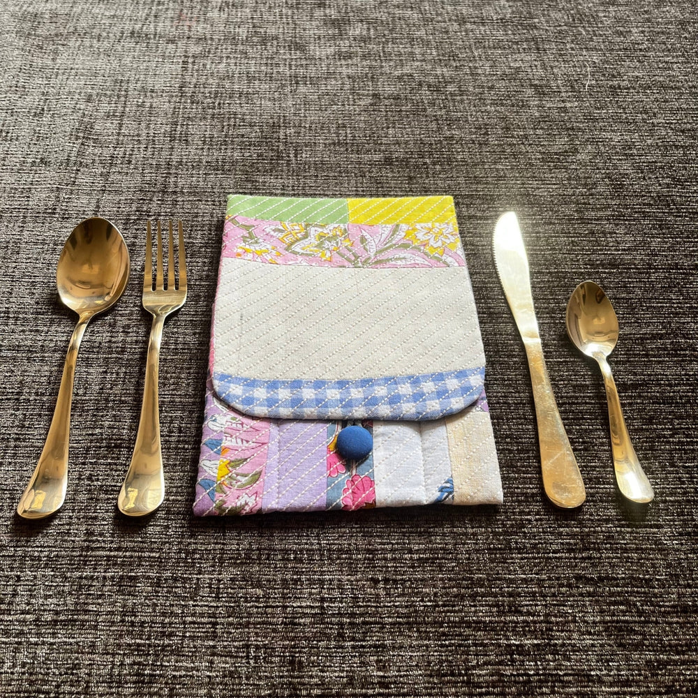 Multi Colour Cutlery Case | Fabric Fusion | Travel & Lunch Box Accessory