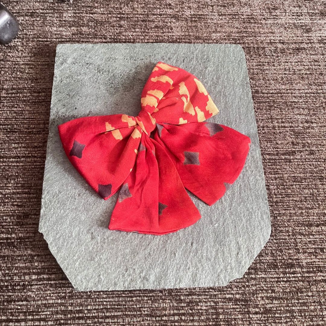 Hair Bow Ribbon Clip For Girls | Hand Crafted | Cute | Peppy | Comfortable