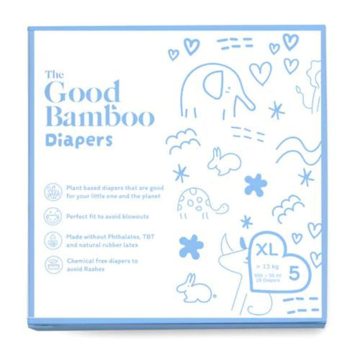 Eco-Friendly Bamboo Diapers | XL Size / More Than 13 KG | Tape Style | Pack Of 28