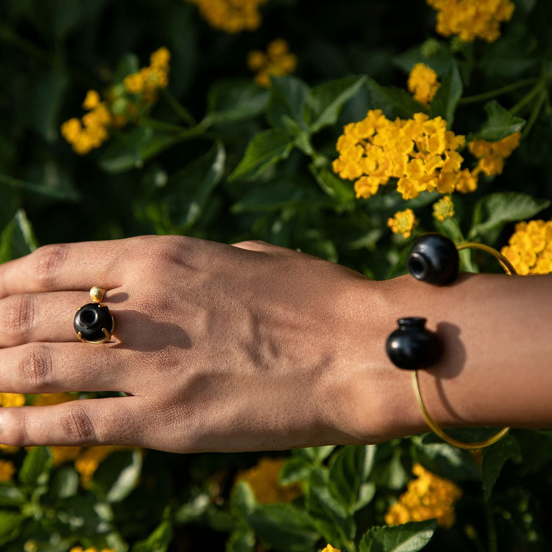 22 Kt Gold Plated Ring | Brass Made | Hand-Crafted | Artisanal | Minimalistic