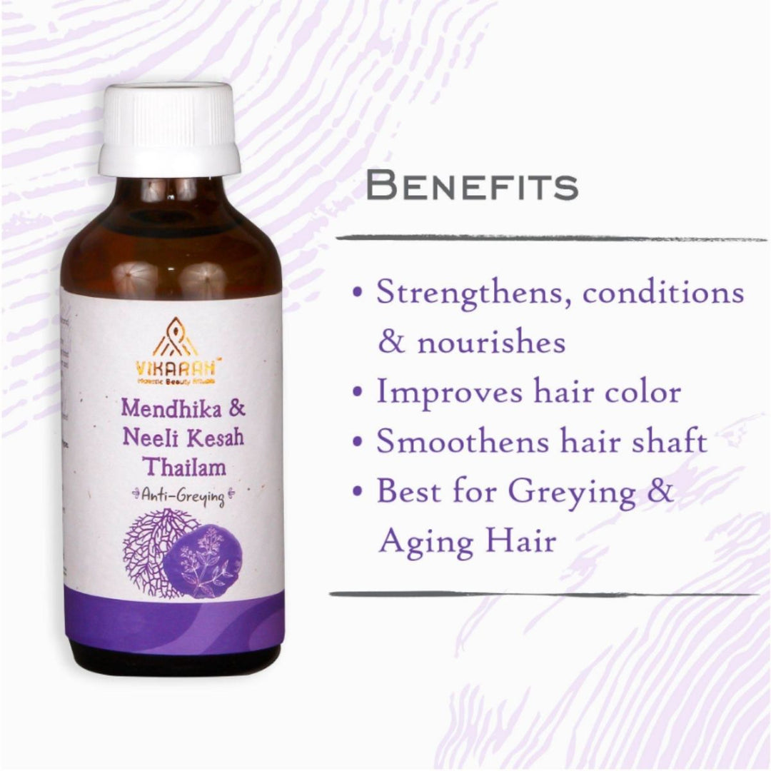 Henna And Indigo Hair Oil | Premature Greying & Aging Hair | Ayurvedic Hair Dye