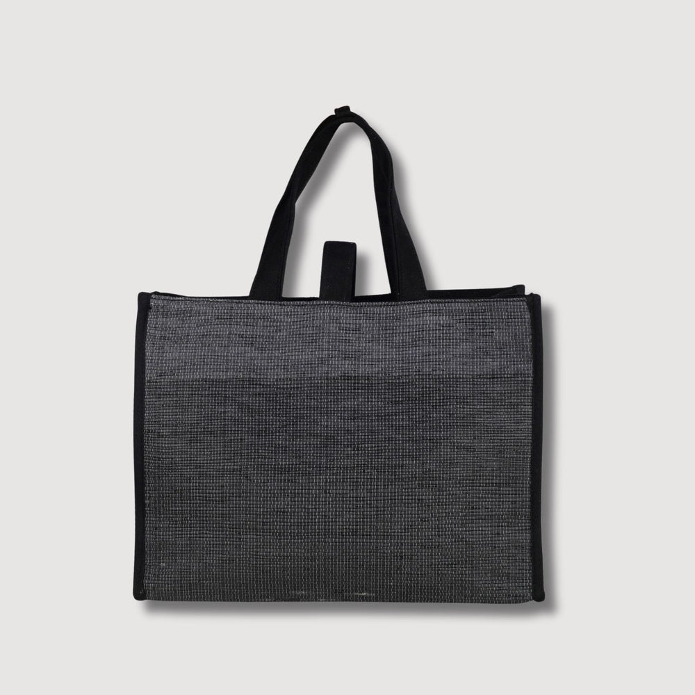 Black Tote Bag | Up-cycled | Classic Style | Hand-Crafted | Eco-Style