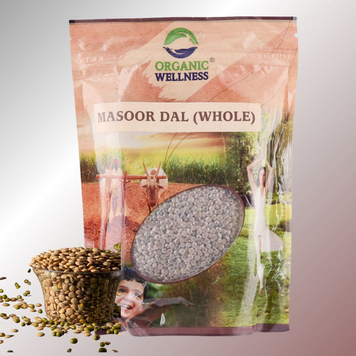 Masoor Dal Sabut (Indian Brown Lentils) | 100% Organic | High-Protein | 450 GM