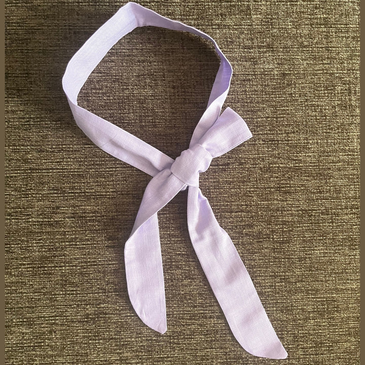 Headband For Women | Delicate | Tie-it-Yourself | Slip Resistant | Lilac Linen