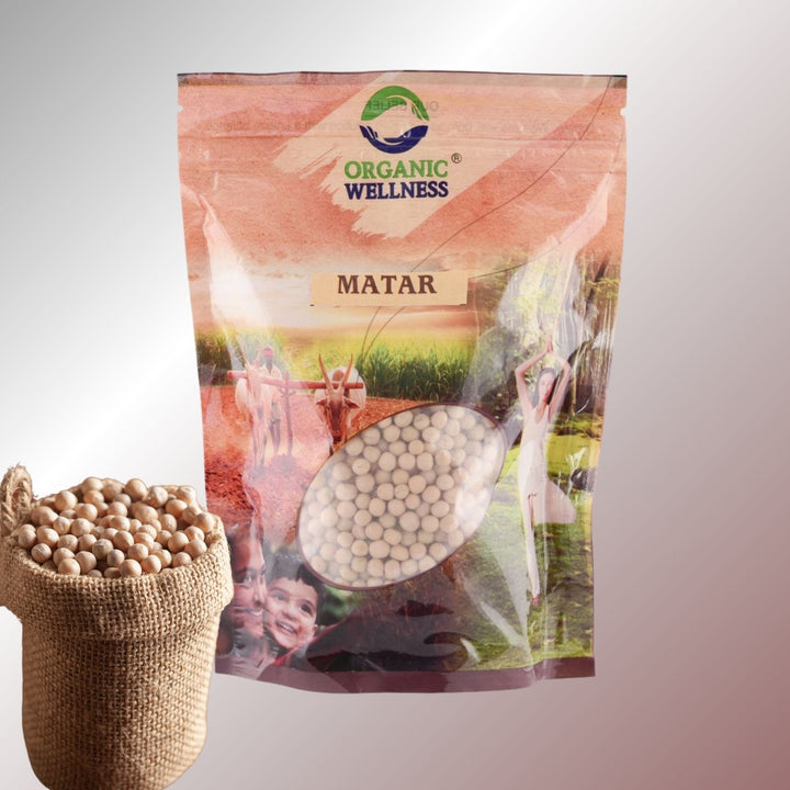 Organic Matar Whole (Pea Dal) | High-Protein | 100% Natural & Unpolished | 450 GM